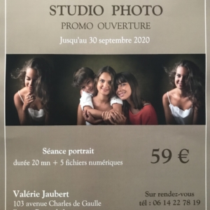 Tarif Promo ouverture studio photo